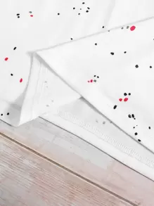 SHEIN LUNE Áo thun Plus size Tất cả trên in Giải trí - trắng - Xem 3