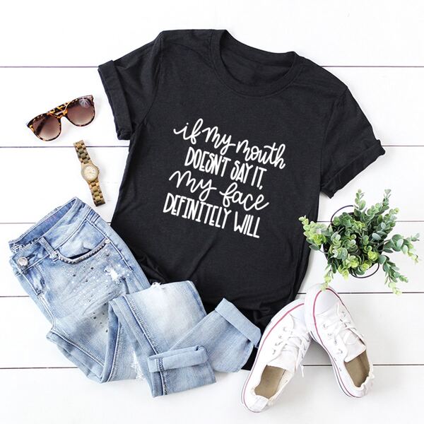 

Slogan Graphic Short Sleeve Tee, Black