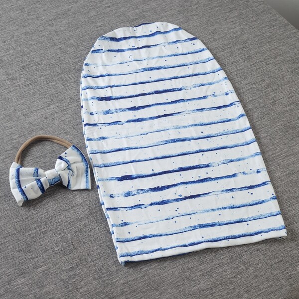 

Baby Girl Striped Sleep Bag With Headband, Multicolor