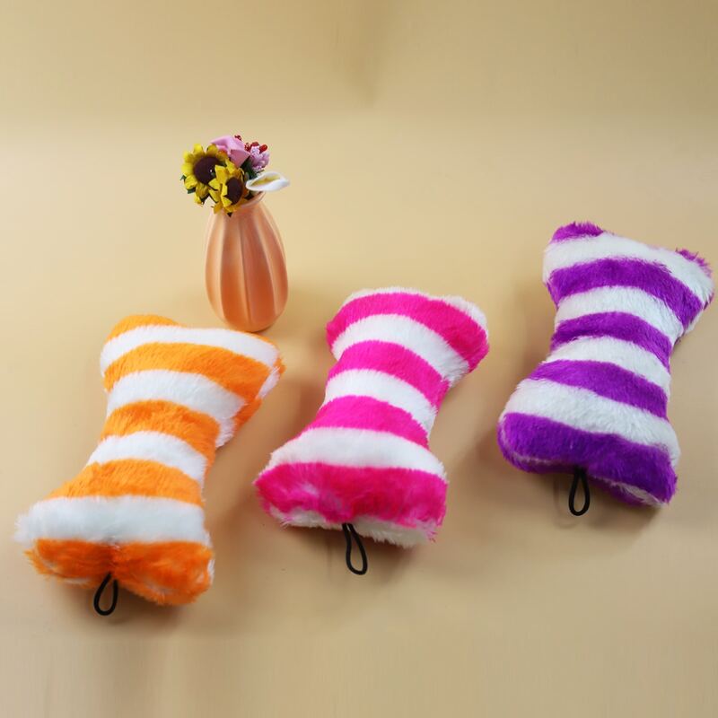 

1pc Bone Shaped Random Color Pet Sound Toy, Multicolor