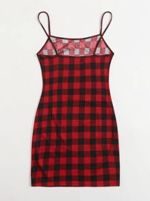 SHEIN EZwear Plus Buffalo Plaid Bodycon Dress - Multicolor - View 2