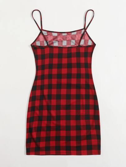 Plus Buffalo Plaid Bodycon Dress