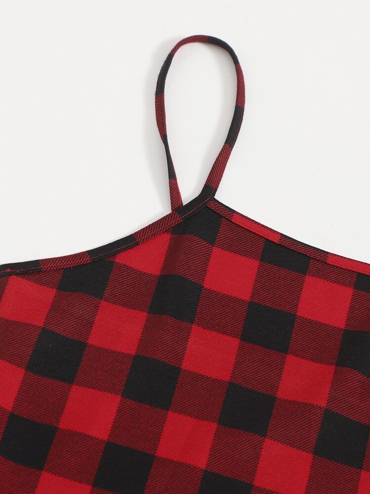 SHEIN EZwear Plus Buffalo Plaid Bodycon Dress - Multicolor - View 4