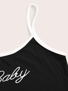 Bộ mặc nhà Tương phản ràng buộc Lá thư Thể thao - màu đen - Xem 5