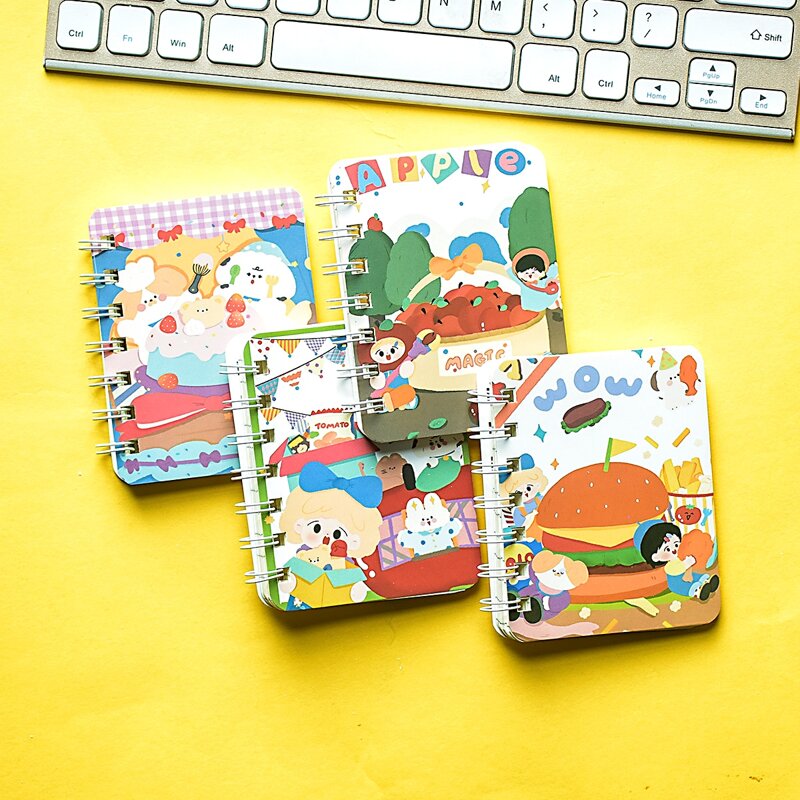 

1pc Cartoon Graphic Cover Random Spiral Notebook, Multicolor