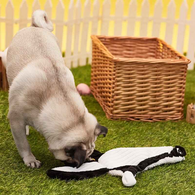 

Easter Plush Mole Pet Sound Toy, Black and white