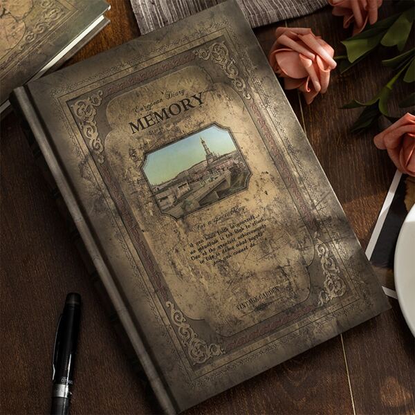 

1pc Vintage Pattern Cover Random Notebook, Multicolor