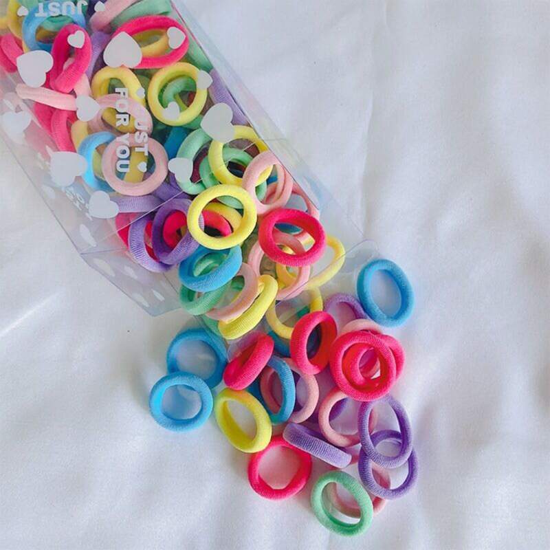 

50pcs Random Colorful Hair Tie, Multicolor