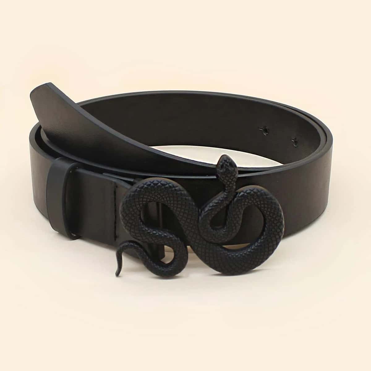 

Snake Buckle Belt, Black