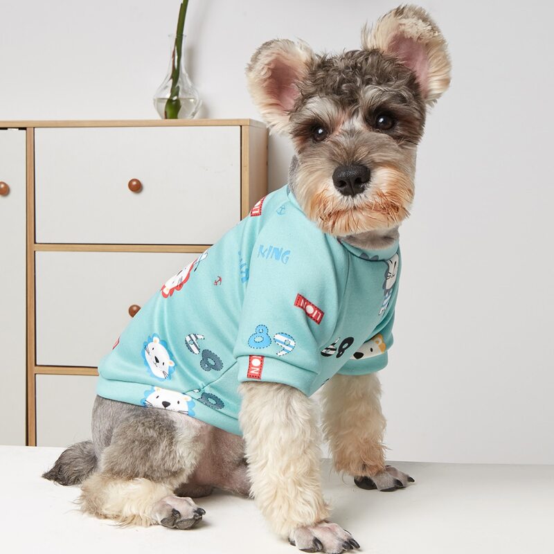 

Cartoon Graphic Pet Sweatshirt, Blue
