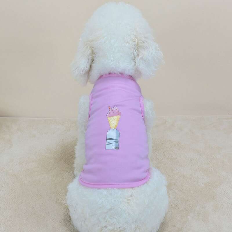 

Ice Cream Print Pet Tank Top, Purple