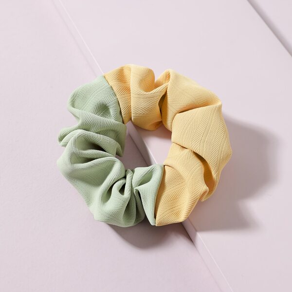 

Color Block Pleated Scrunchie, Multicolor
