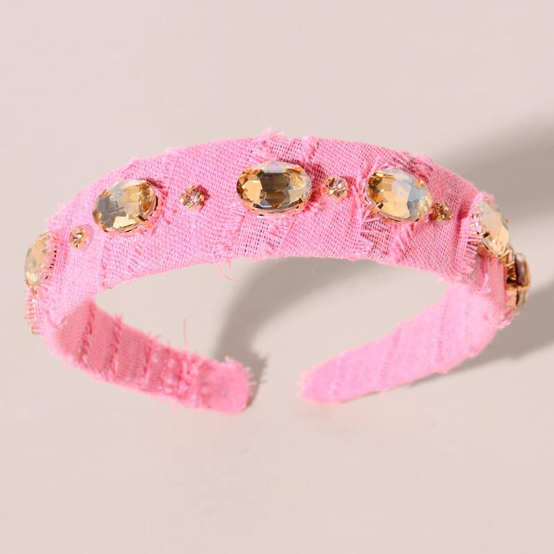 

Rhinestone Decor Headband, Pink