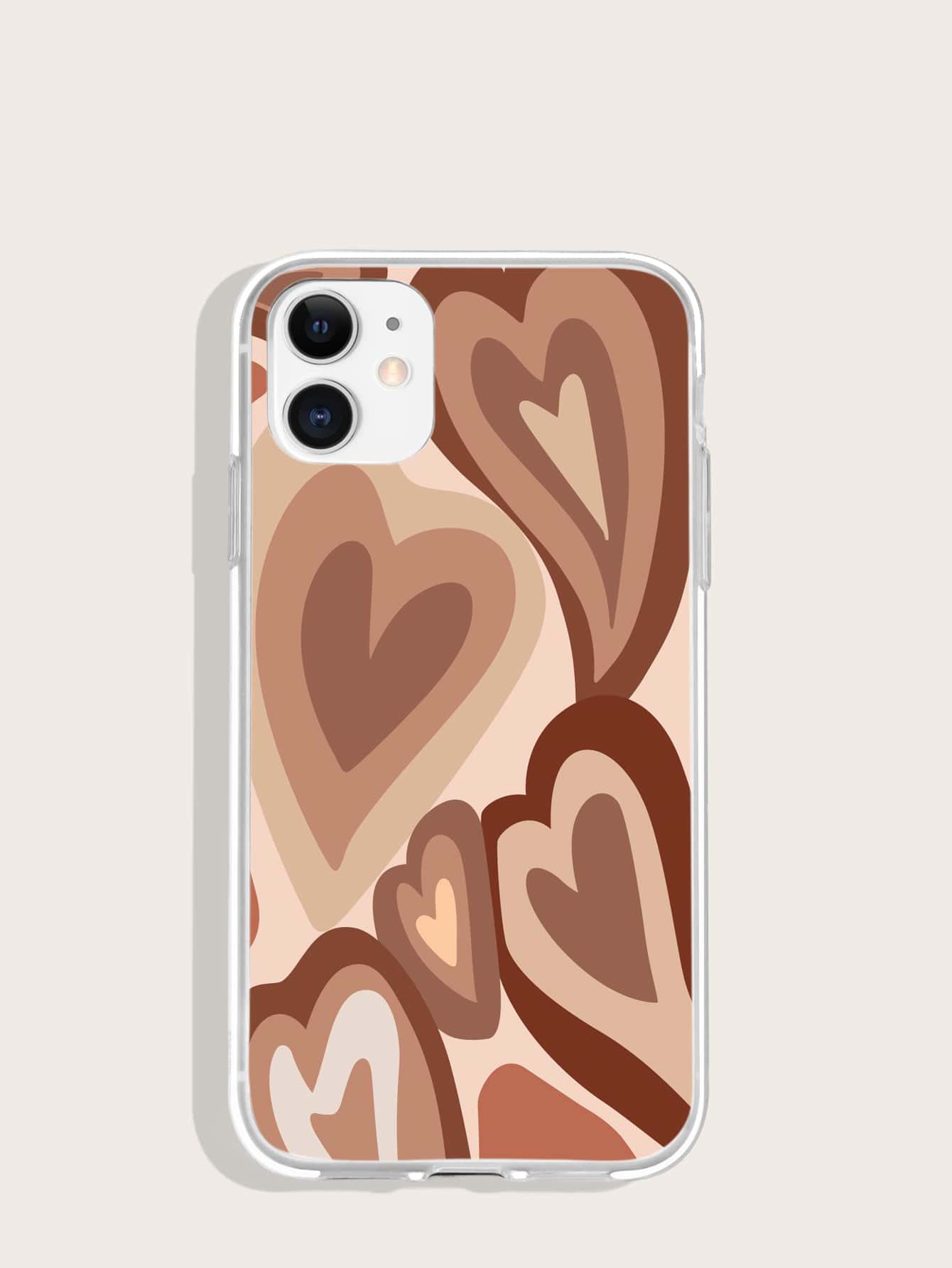 Heart Phone Case - Brown - View 1