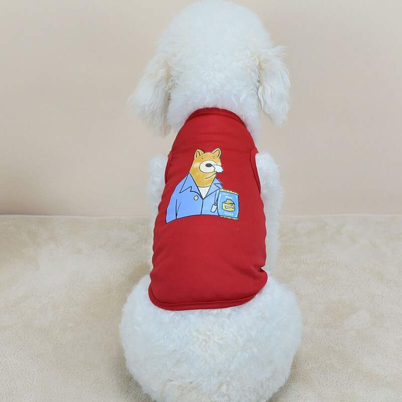 

Cartoon Graphic Pet Tank Top, Red