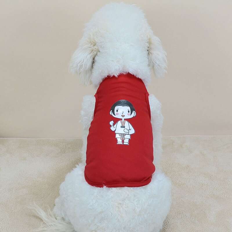

Cartoon Graphic Pet Tank Top, Red