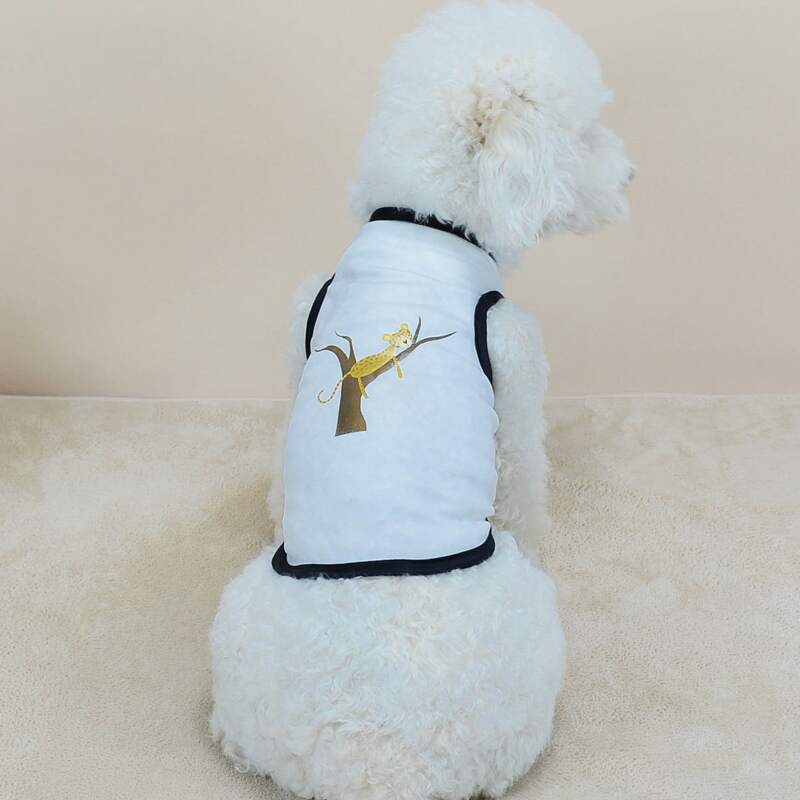 

Cartoon Graphic Pet Tank Top, White
