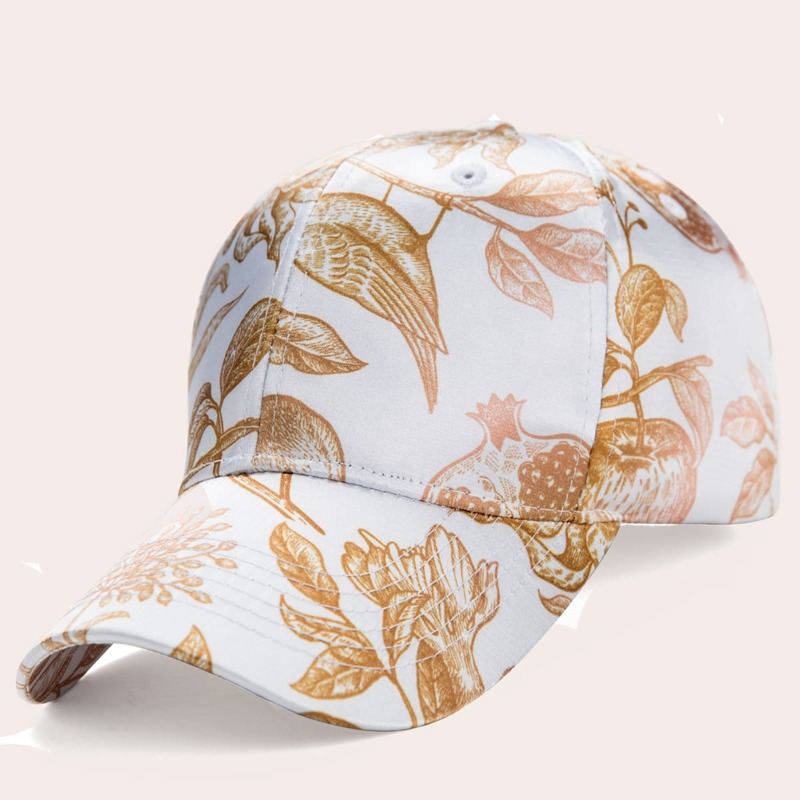 

Leaf Print Baseball Cap, Multicolor