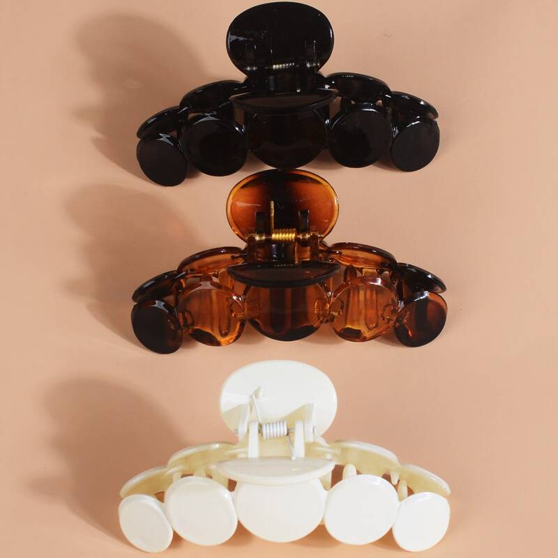 

3pcs Simple Hair Claw, Multicolor