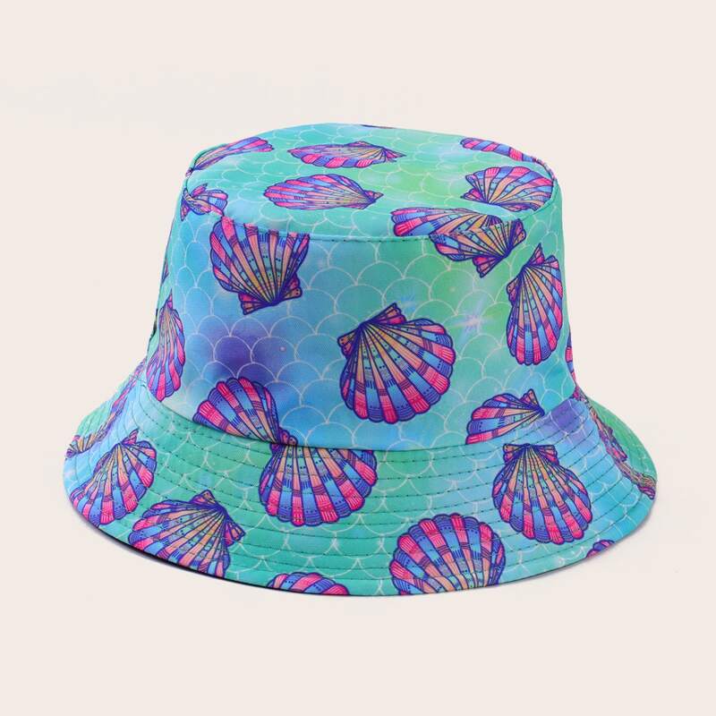 

Shell Print Bucket Hat, Multicolor