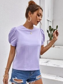 SHEIN Clasi Top de manga farol - Lila Púrpura - Ver 3