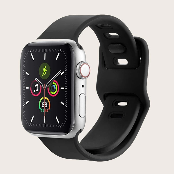 

Breathable Silicone Watchband For iWatch, Black