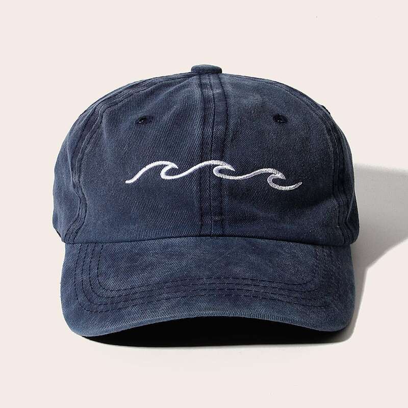 

Guys Embroidery Decor Baseball Cap, Navy blue