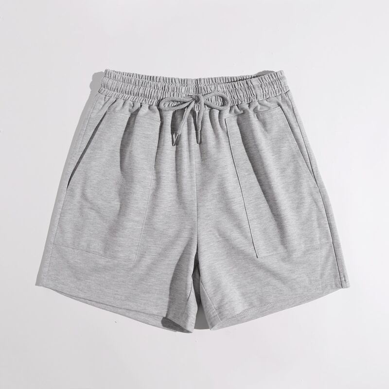 

Solid Drawstring Shorts, Light grey