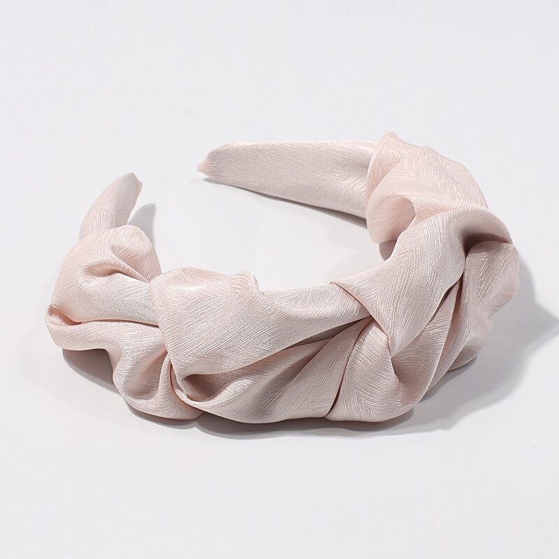 

Ruched Wide Headband, Pink