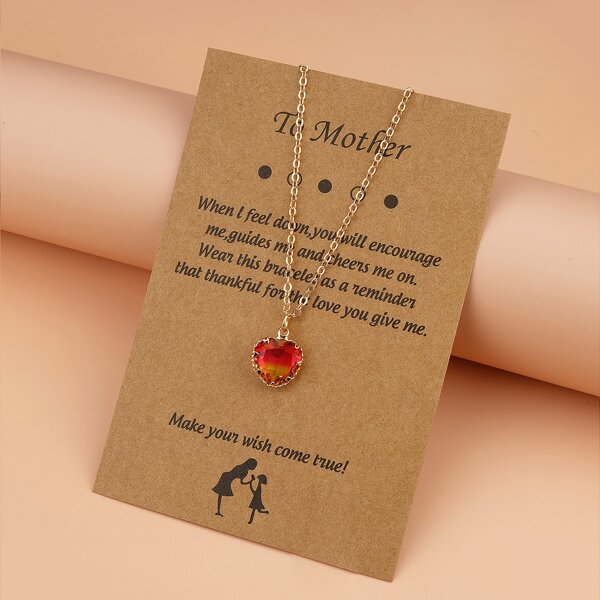 

Heart Charm Necklace, Gold