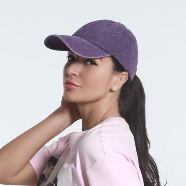 

Solid Baseball Cap, Purple