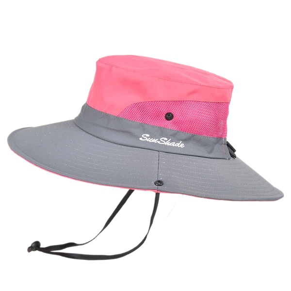 

Color Block Bucket Hat, Hot pink