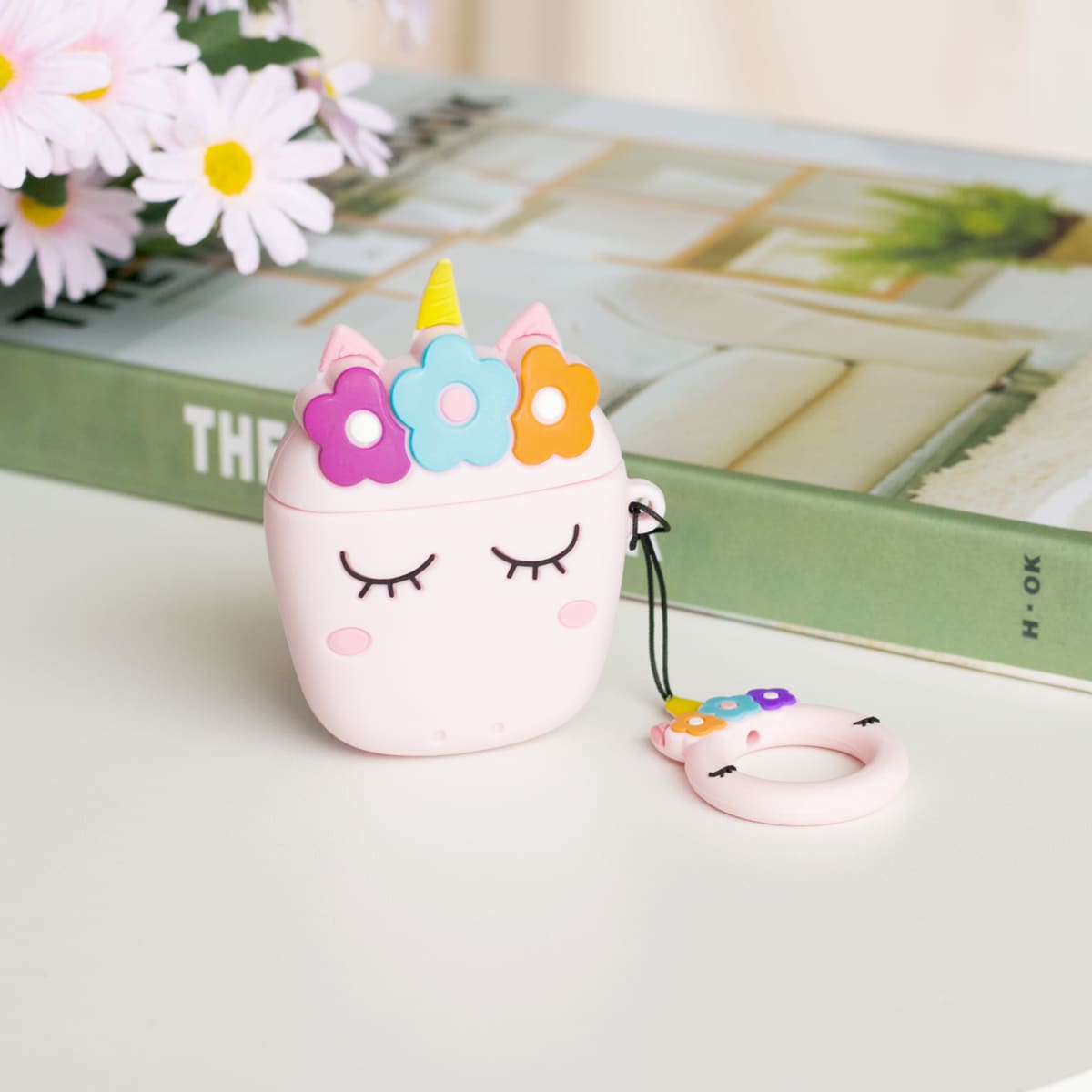 

Unicorn Earphone Case For iPhone, Baby pink