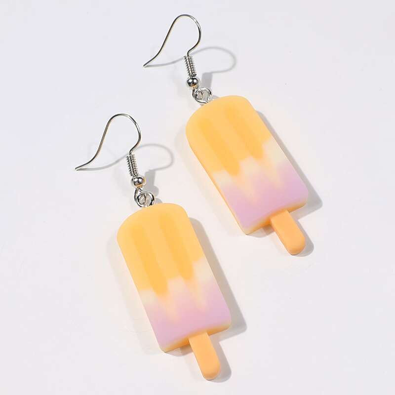 

1pair Ice Cream Design Drop Earrings, Multicolor