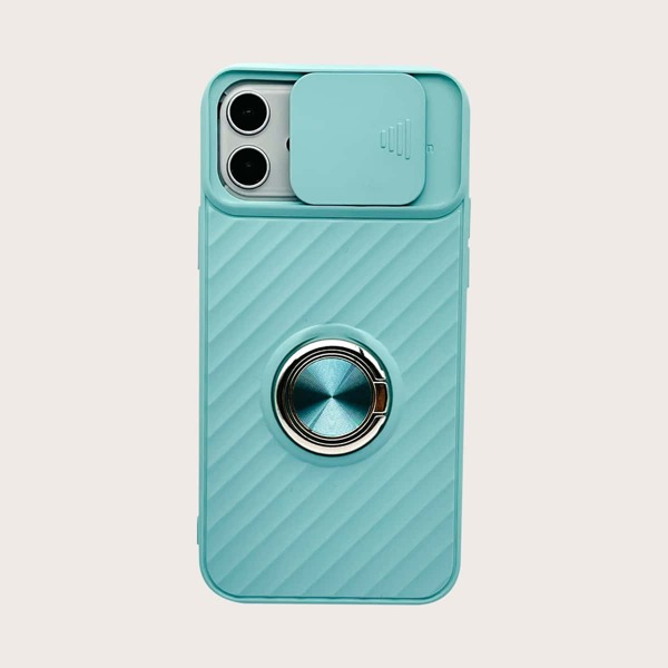 

Solid Ring Holder Phone Case, Baby blue