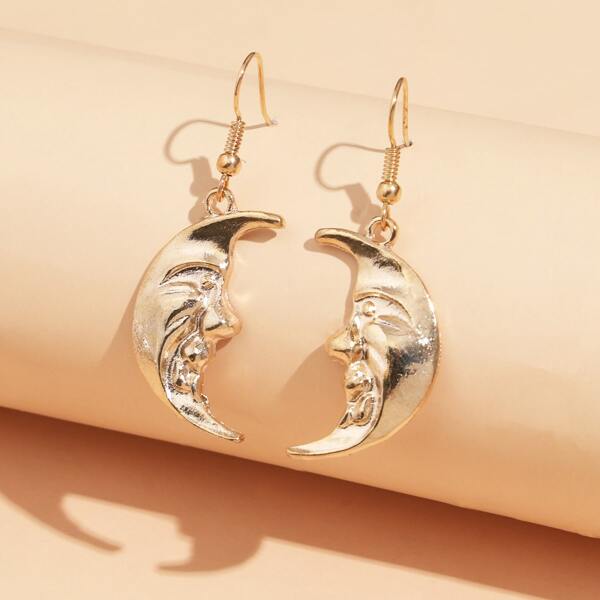 

Moon Drop Earrings, Gold