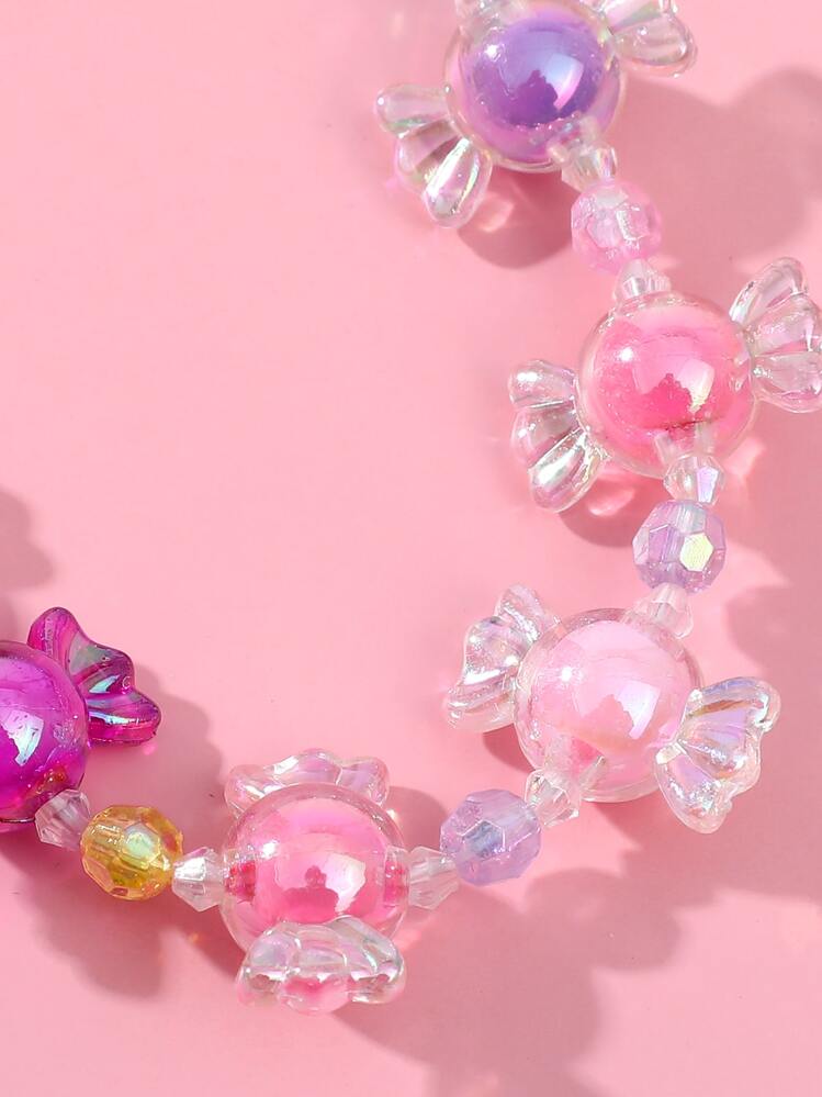 2pcs Girls Candy Decor Jewelry Set - Multicolor - View 2