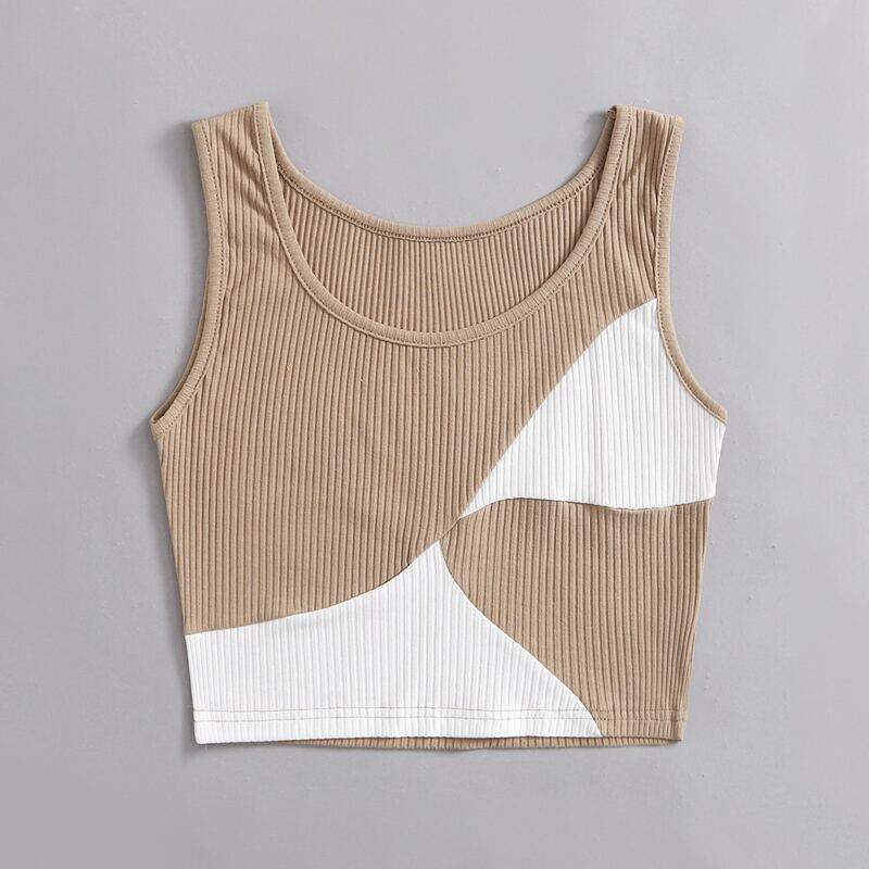 

Colorblock Ribbed Tank Top, Multicolor