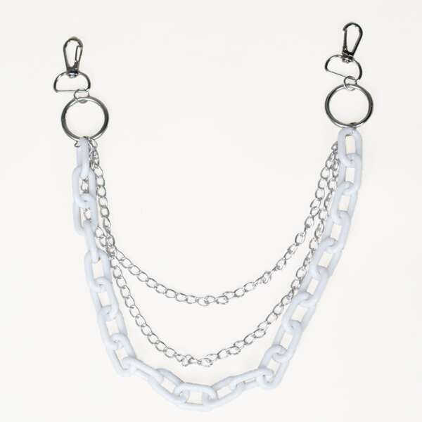 

Kids Layered Pant Chain, White