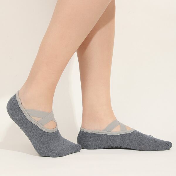 

Lace-up Ankle Socks, Grey