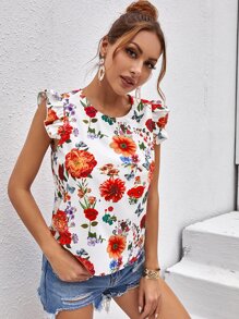 SHEIN LUNE Áo sơ mi Nút Hoa Boho - Nhiều màu - Xem 4