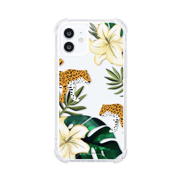 

Leopard & Plants Clear Phone Case, Multicolor