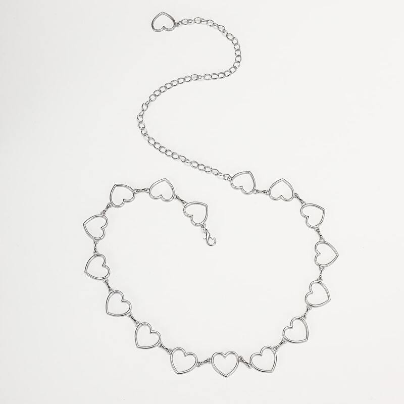 

Heart Linked Waist Chain Belt, Silver
