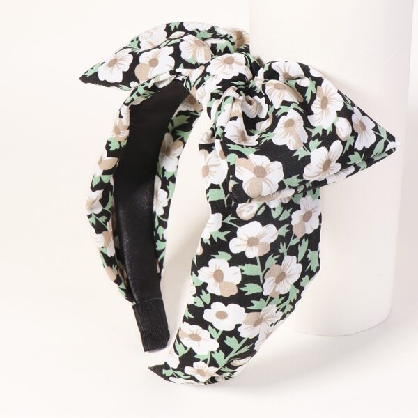 

Flower Pattern Bow Knot Decor Hair Hoop, Multicolor