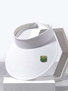 Sombrero visera con diseño de rana - Blanco - Ver 1