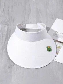 Sombrero visera con diseño de rana - Blanco - Ver 3