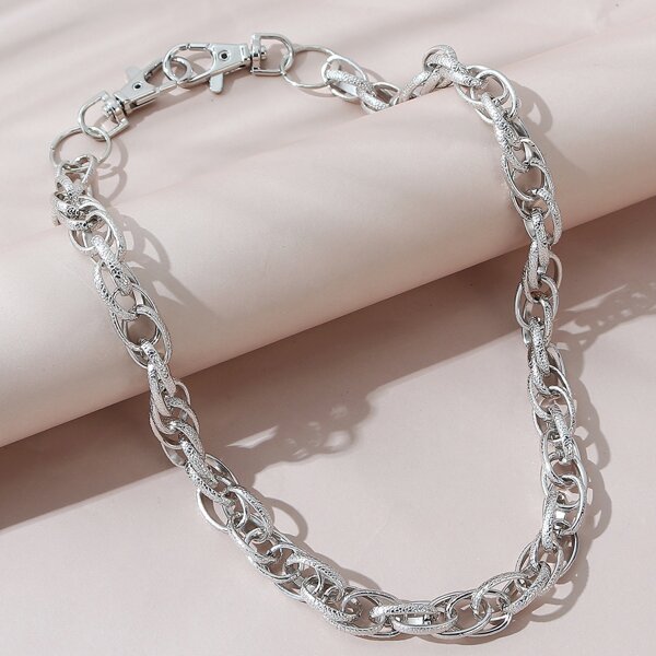 

Simple Chain Necklace, Silver