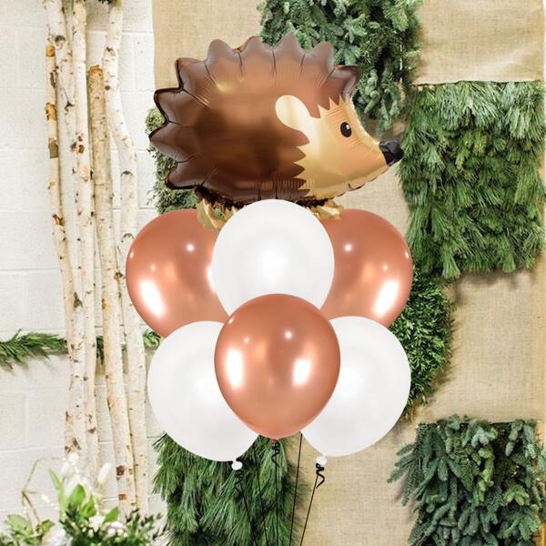 

9pcs Hedgehog Design Balloon Set, Multicolor