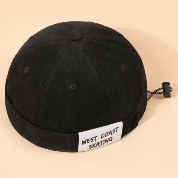 

Letter Graphic Docker Hat, Black