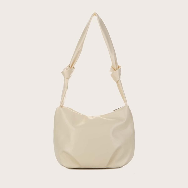 

Ruched Shoulder Bag, Beige